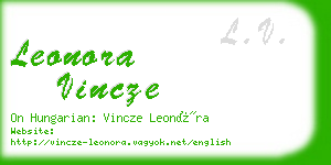 leonora vincze business card